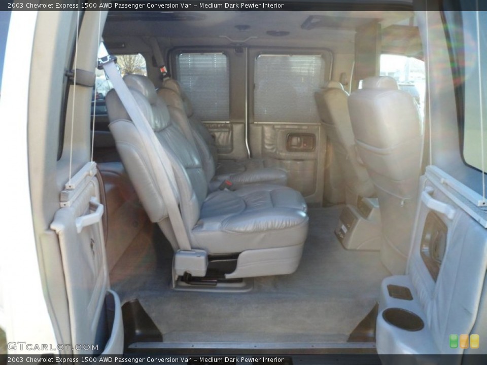 Medium Dark Pewter Interior Rear Seat for the 2003 Chevrolet Express 1500 AWD Passenger Conversion Van #75476519
