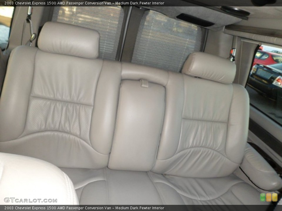 Medium Dark Pewter Interior Rear Seat for the 2003 Chevrolet Express 1500 AWD Passenger Conversion Van #75476541