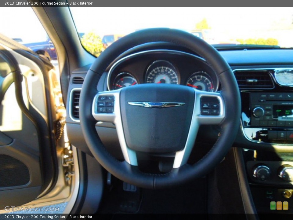 Black Interior Steering Wheel for the 2013 Chrysler 200 Touring Sedan #75476576