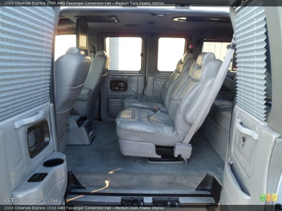 Medium Dark Pewter Interior Rear Seat for the 2003 Chevrolet Express 1500 AWD Passenger Conversion Van #75476765