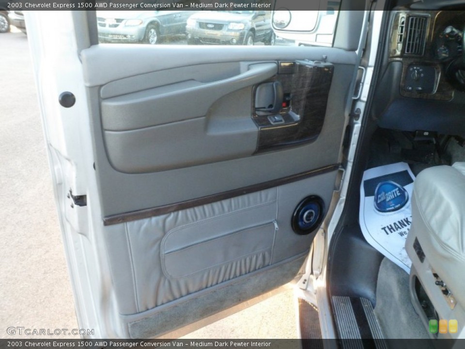 Medium Dark Pewter Interior Door Panel for the 2003 Chevrolet Express 1500 AWD Passenger Conversion Van #75476786