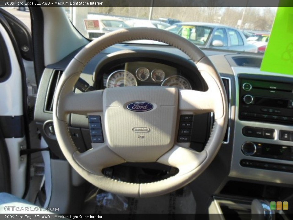 Medium Light Stone Interior Steering Wheel for the 2009 Ford Edge SEL AWD #75480785