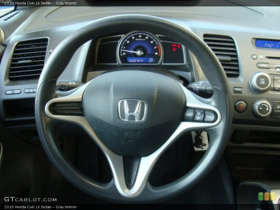 Gray Interior Steering Wheel for the 2010 Honda Civic LX Sedan #75491318