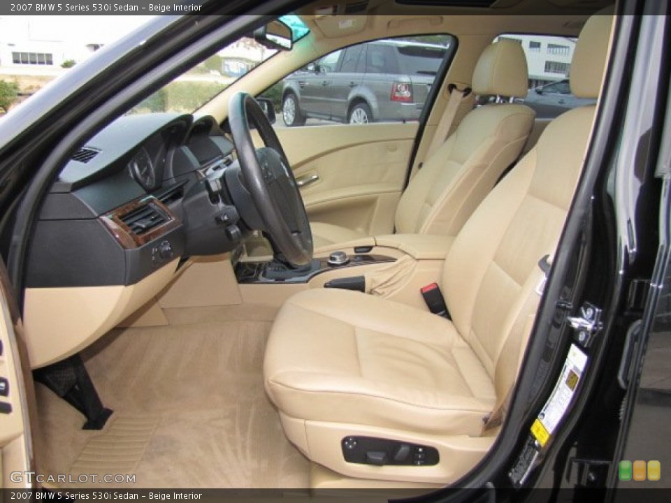 Beige Interior Front Seat for the 2007 BMW 5 Series 530i Sedan #75494653