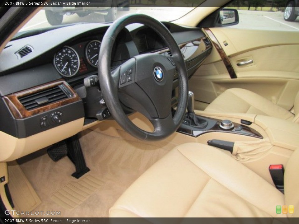 Beige Interior Prime Interior for the 2007 BMW 5 Series 530i Sedan #75494882