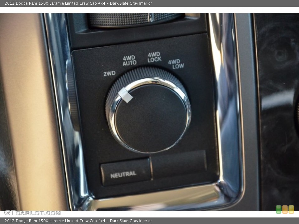 Dark Slate Gray Interior Controls for the 2012 Dodge Ram 1500 Laramie Limited Crew Cab 4x4 #75495708