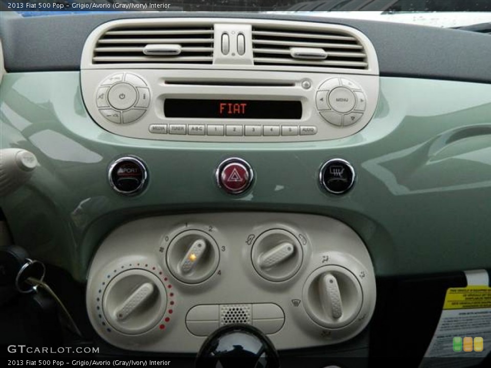 Grigio/Avorio (Gray/Ivory) Interior Controls for the 2013 Fiat 500 Pop #75496178