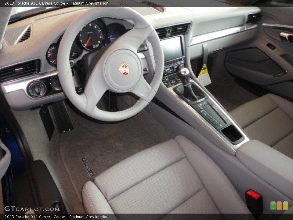 Platinum Grey 2013 Porsche 911 Interiors
