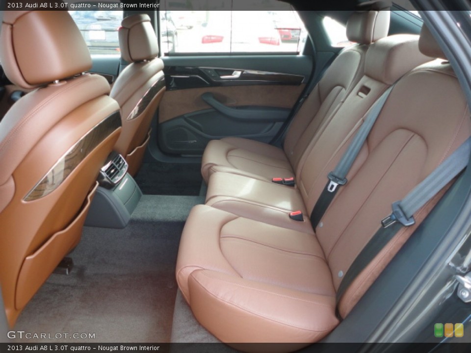 Nougat Brown Interior Rear Seat for the 2013 Audi A8 L 3.0T quattro #75497678