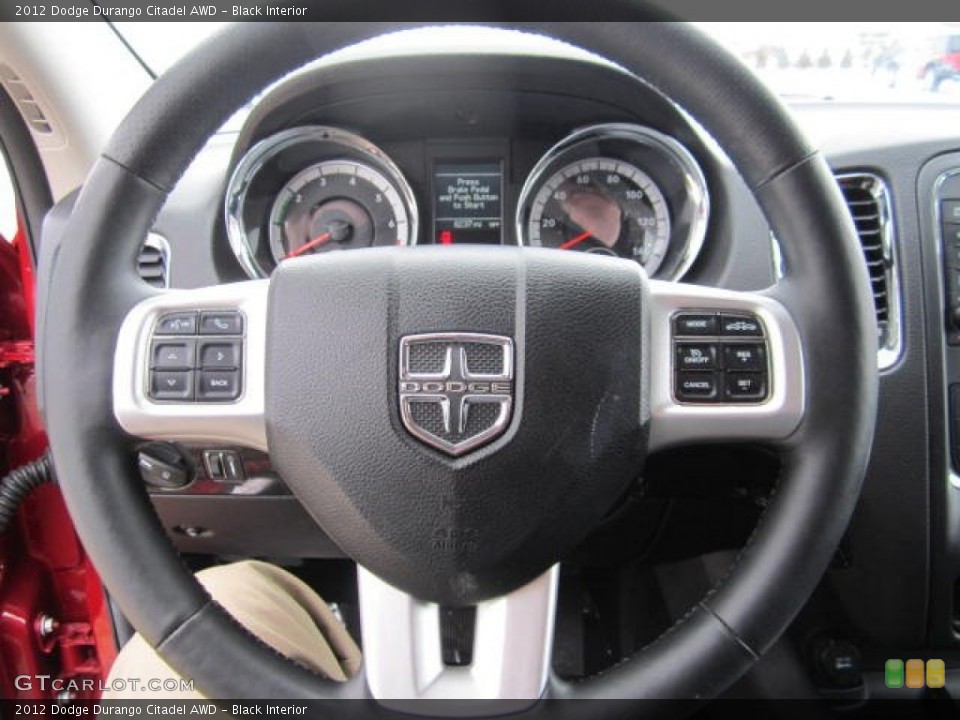 Black Interior Steering Wheel for the 2012 Dodge Durango Citadel AWD #75499028