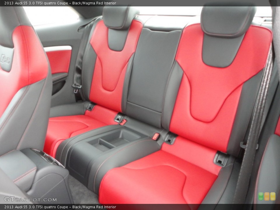 Black/Magma Red Interior Rear Seat for the 2013 Audi S5 3.0 TFSI quattro Coupe #75500008