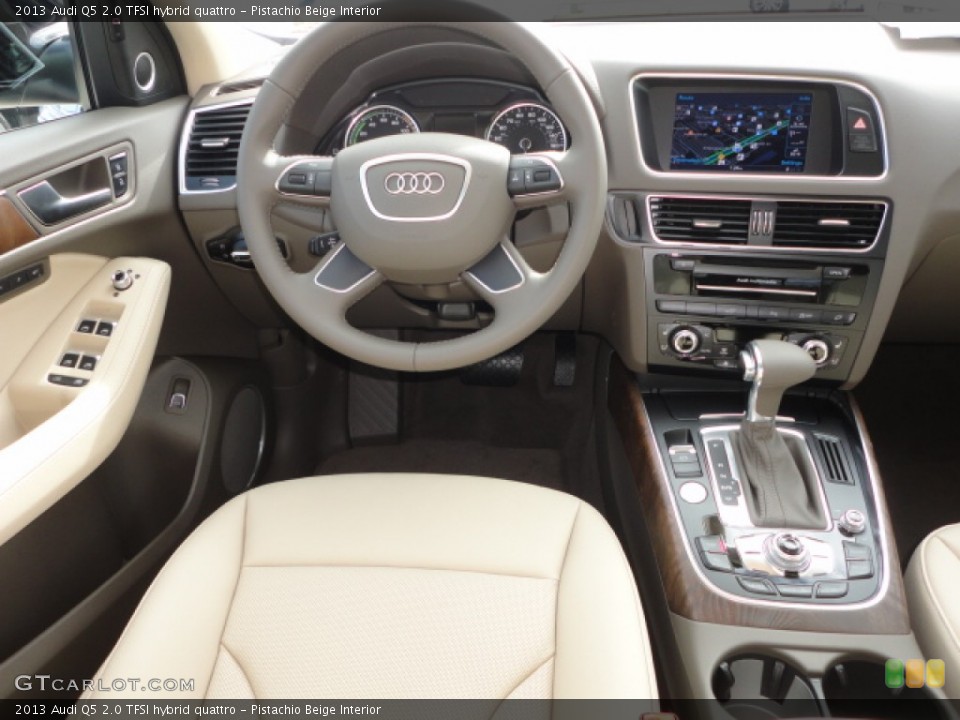 Pistachio Beige Interior Dashboard for the 2013 Audi Q5 2.0 TFSI hybrid quattro #75500348