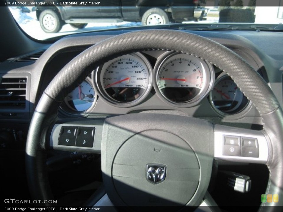 Dark Slate Gray Interior Steering Wheel for the 2009 Dodge Challenger SRT8 #75500409