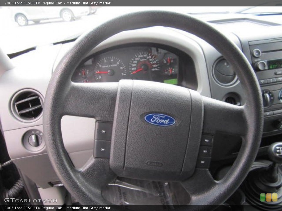 Medium Flint Grey Interior Steering Wheel for the 2005 Ford F150 STX Regular Cab #75501191