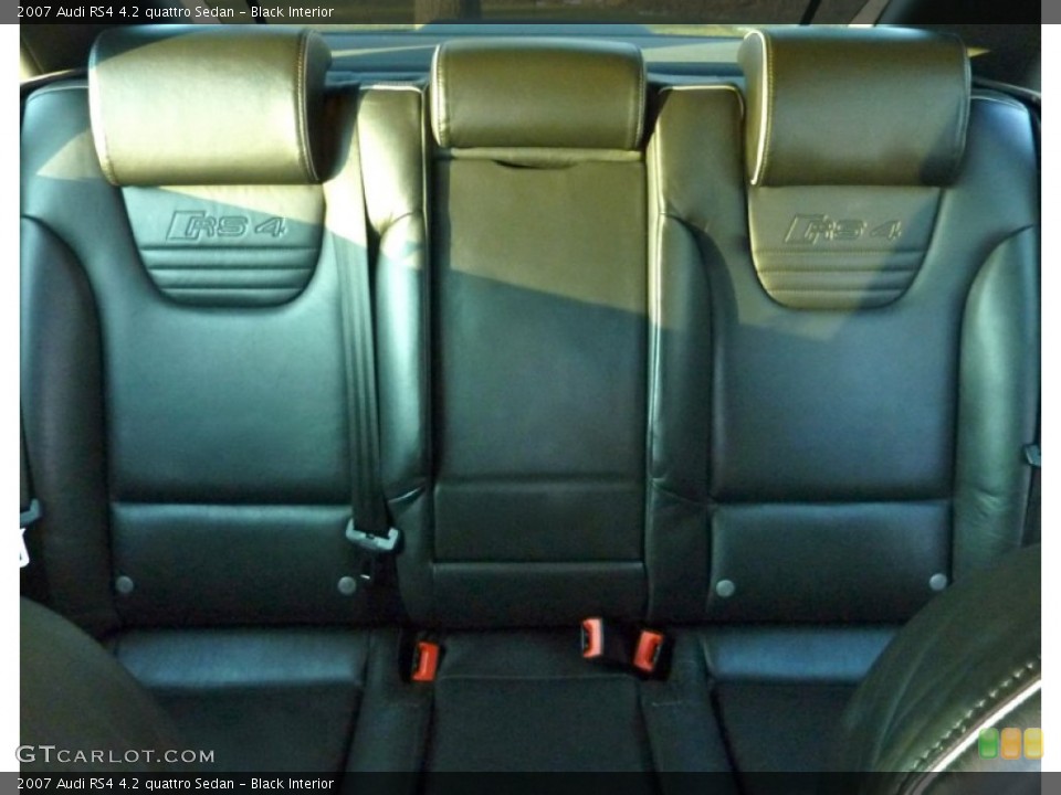 Black Interior Rear Seat for the 2007 Audi RS4 4.2 quattro Sedan #75505175