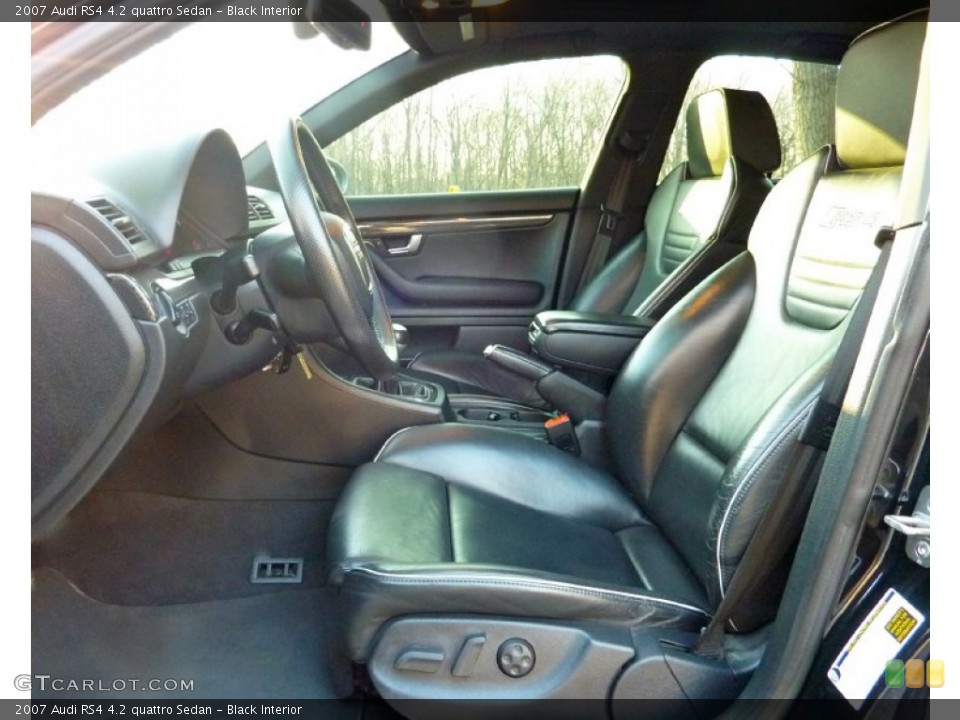 Black Interior Front Seat for the 2007 Audi RS4 4.2 quattro Sedan #75505271