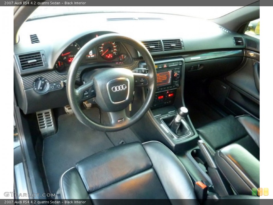 Black Interior Prime Interior for the 2007 Audi RS4 4.2 quattro Sedan #75505316