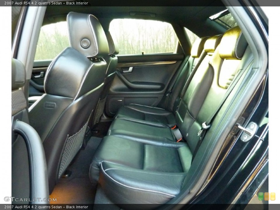 Black Interior Rear Seat for the 2007 Audi RS4 4.2 quattro Sedan #75505525