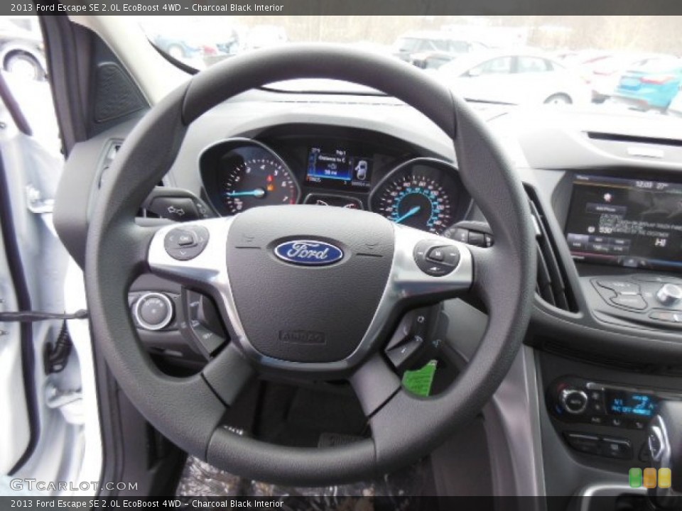 Charcoal Black Interior Steering Wheel for the 2013 Ford Escape SE 2.0L EcoBoost 4WD #75508895