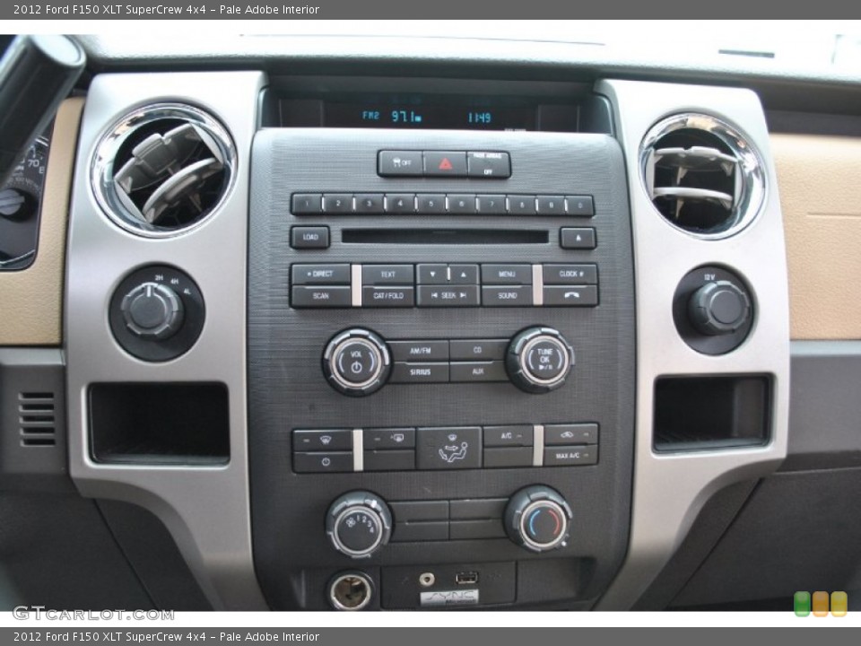 Pale Adobe Interior Controls for the 2012 Ford F150 XLT SuperCrew 4x4 #75512975