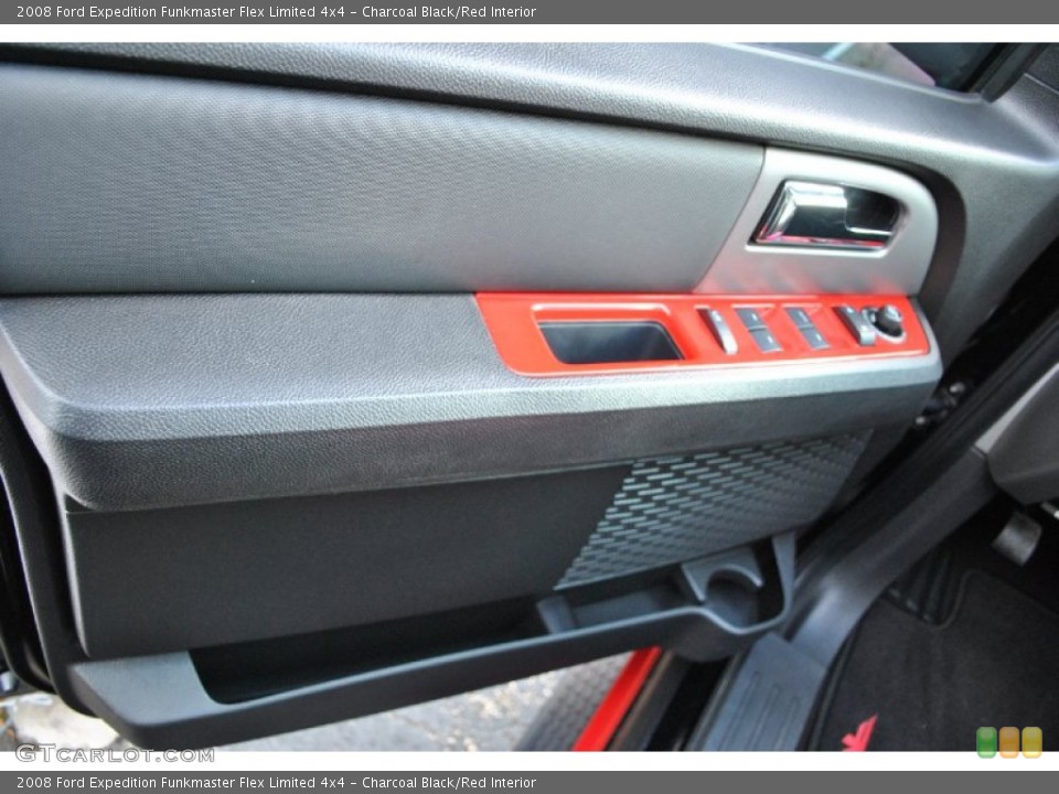 Charcoal Black/Red Interior Door Panel for the 2008 Ford Expedition Funkmaster Flex Limited 4x4 #75513995