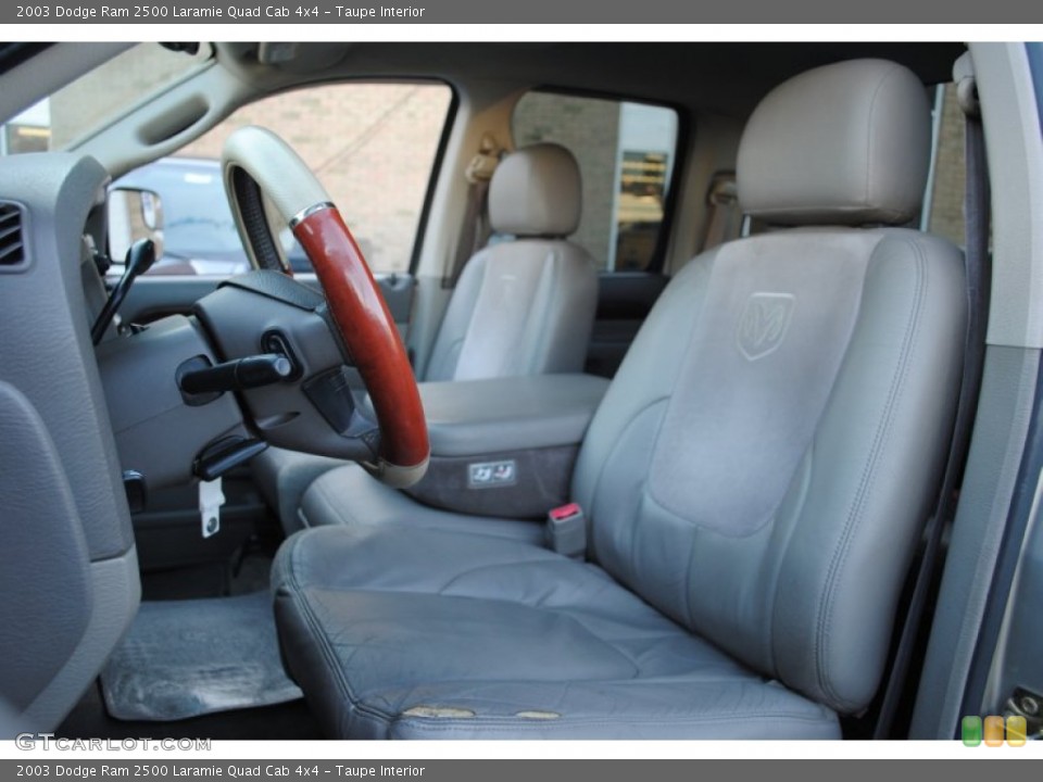Taupe Interior Front Seat for the 2003 Dodge Ram 2500 Laramie Quad Cab 4x4 #75514382