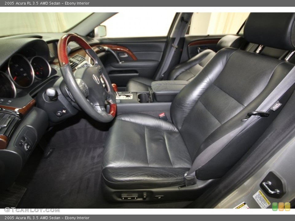 Ebony Interior Front Seat for the 2005 Acura RL 3.5 AWD Sedan #75514931