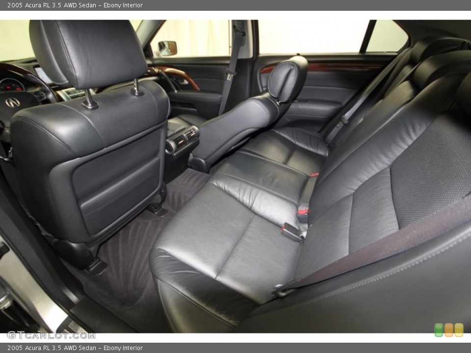 Ebony Interior Rear Seat for the 2005 Acura RL 3.5 AWD Sedan #75515219
