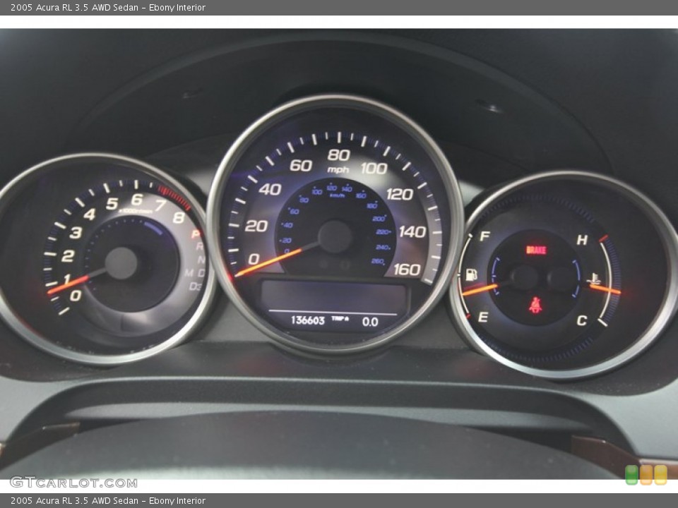 Ebony Interior Gauges for the 2005 Acura RL 3.5 AWD Sedan #75515522