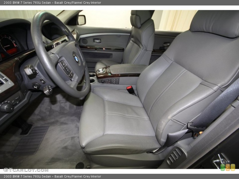 Basalt Grey/Flannel Grey Interior Front Seat for the 2003 BMW 7 Series 760Li Sedan #75517595