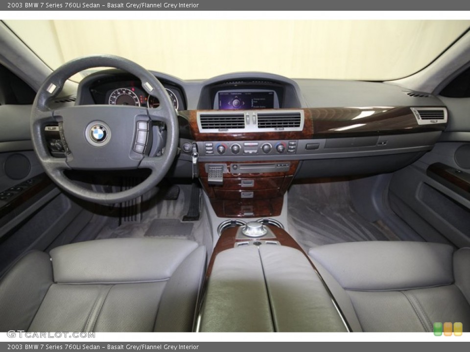 Basalt Grey/Flannel Grey Interior Dashboard for the 2003 BMW 7 Series 760Li Sedan #75517631