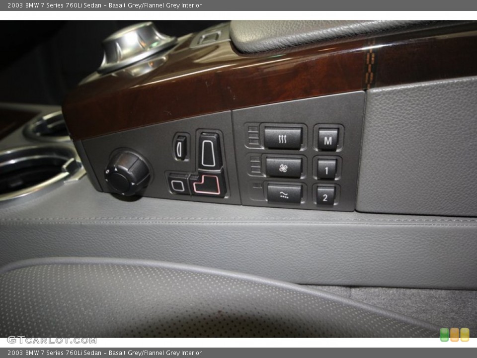 Basalt Grey/Flannel Grey Interior Controls for the 2003 BMW 7 Series 760Li Sedan #75517832