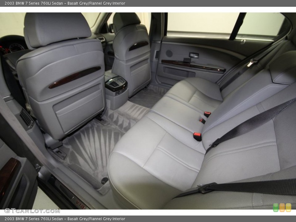Basalt Grey/Flannel Grey Interior Rear Seat for the 2003 BMW 7 Series 760Li Sedan #75517985