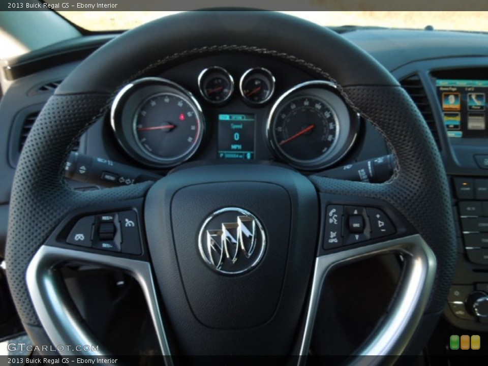 Ebony Interior Steering Wheel for the 2013 Buick Regal GS #75518209