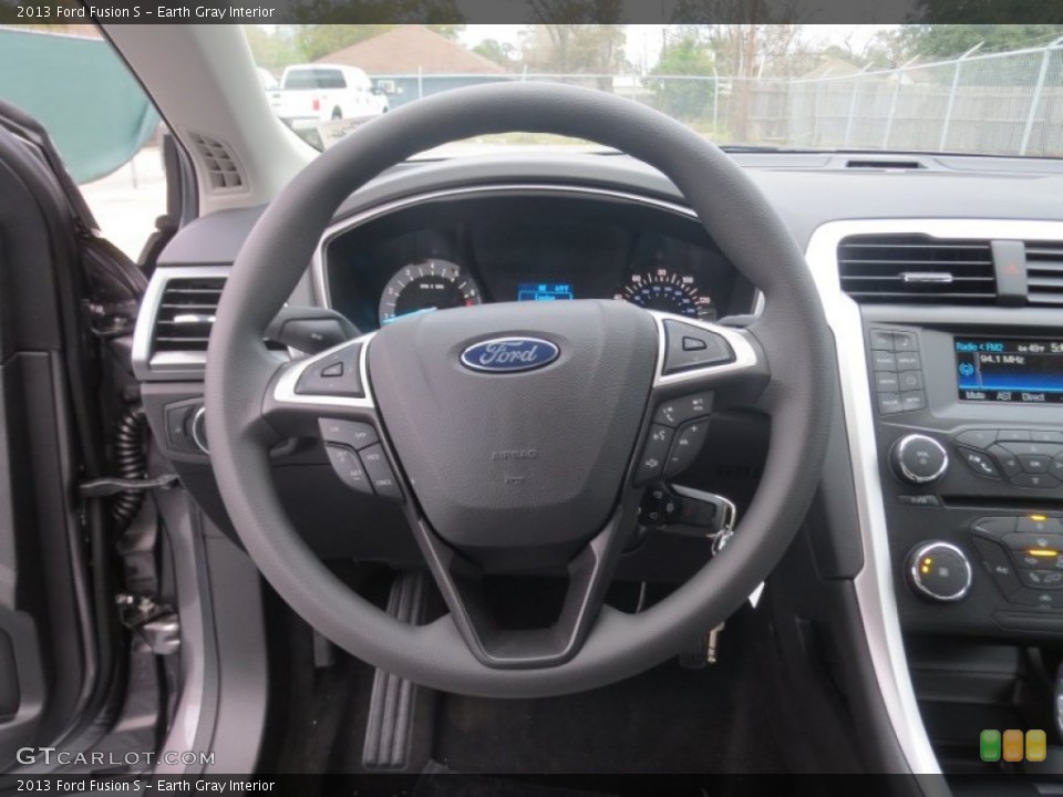 Earth Gray Interior Steering Wheel for the 2013 Ford Fusion S #75518284