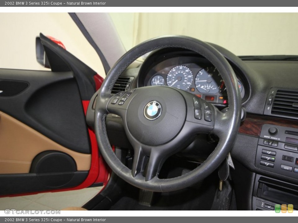 Natural Brown Interior Steering Wheel for the 2002 BMW 3 Series 325i Coupe #75518603