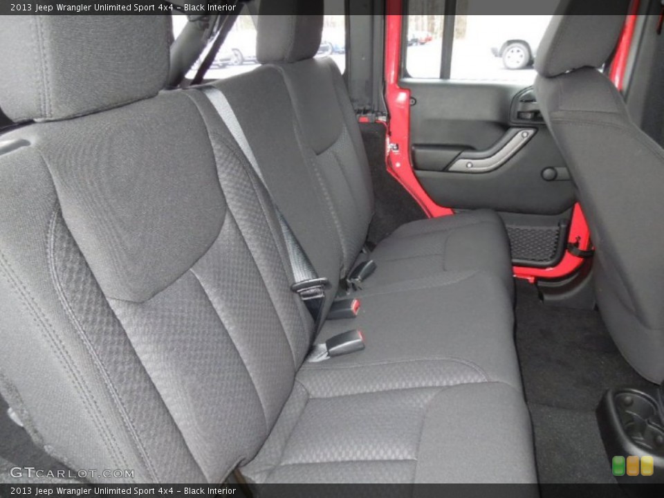 Black Interior Rear Seat for the 2013 Jeep Wrangler Unlimited Sport 4x4 #75520103