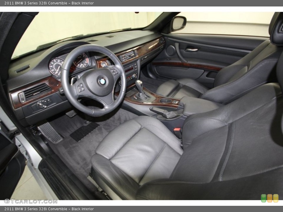 Black Interior Prime Interior for the 2011 BMW 3 Series 328i Convertible #75520835