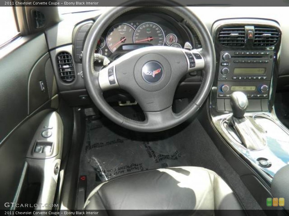 Ebony Black Interior Dashboard for the 2011 Chevrolet Corvette Coupe #75523205