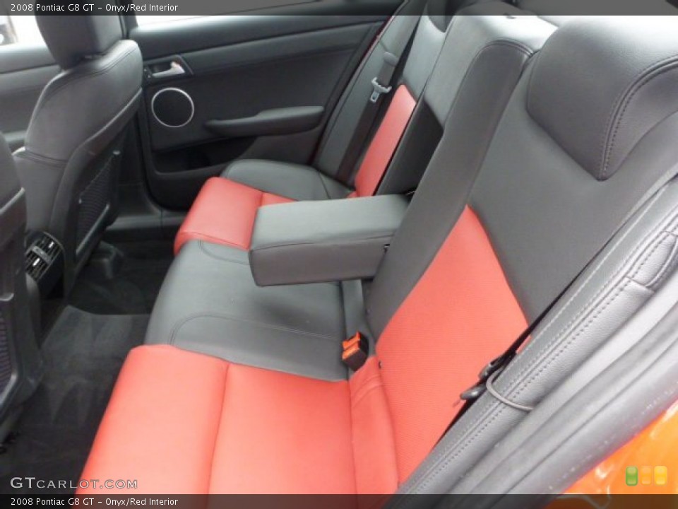 Onyx/Red Interior Rear Seat for the 2008 Pontiac G8 GT #75523487