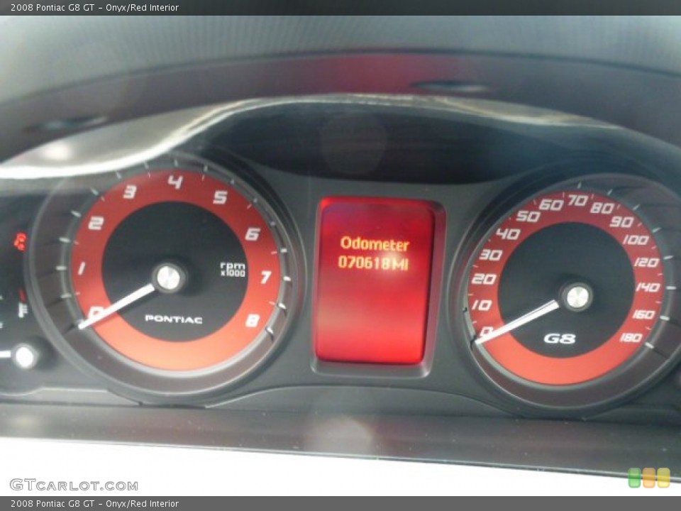 Onyx/Red Interior Gauges for the 2008 Pontiac G8 GT #75523514