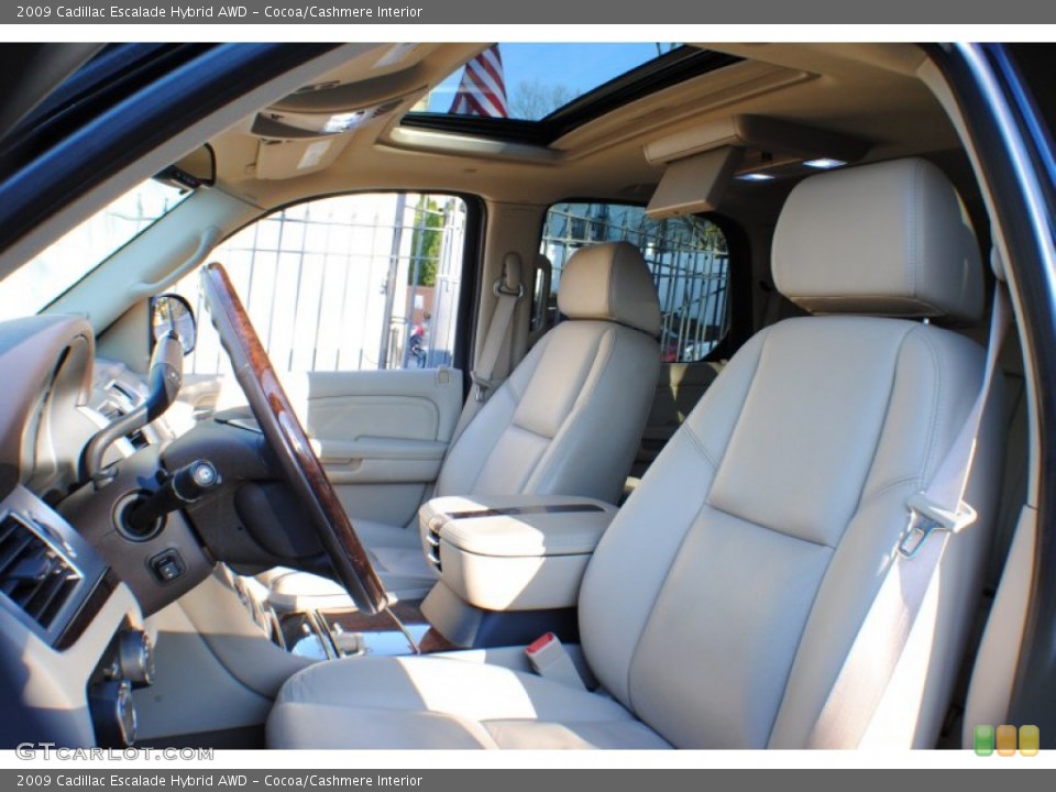 Cocoa/Cashmere Interior Front Seat for the 2009 Cadillac Escalade Hybrid AWD #75528825