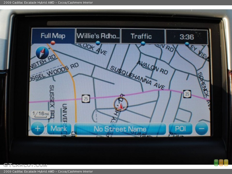Cocoa/Cashmere Interior Navigation for the 2009 Cadillac Escalade Hybrid AWD #75528880