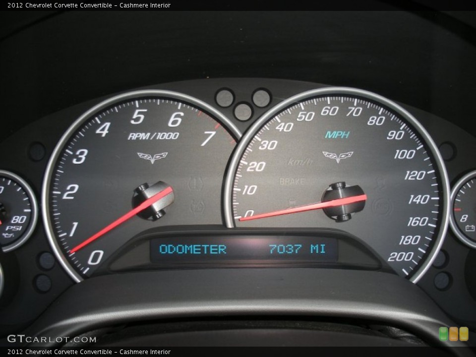 Cashmere Interior Gauges for the 2012 Chevrolet Corvette Convertible #75532002