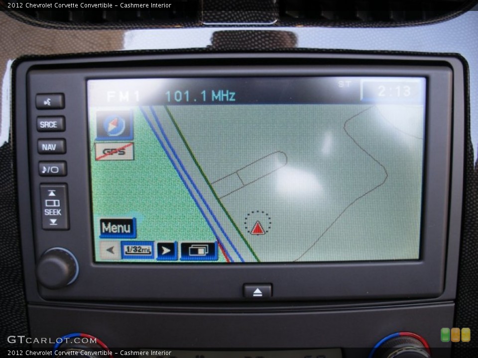Cashmere Interior Navigation for the 2012 Chevrolet Corvette Convertible #75532245