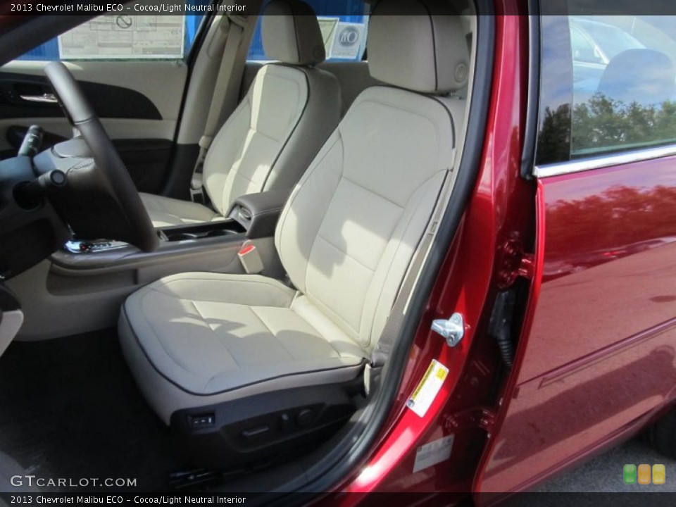 Cocoa/Light Neutral Interior Front Seat for the 2013 Chevrolet Malibu ECO #75532368