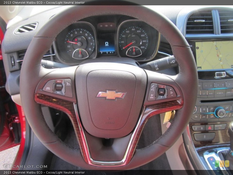 Cocoa/Light Neutral Interior Steering Wheel for the 2013 Chevrolet Malibu ECO #75532416