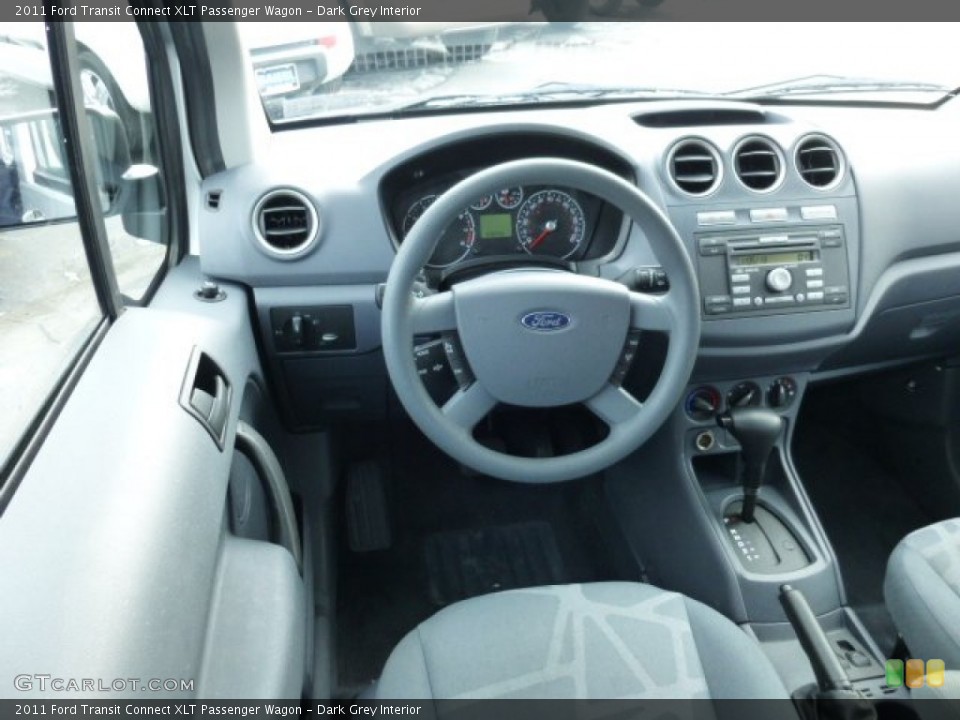 Dark Grey Interior Dashboard for the 2011 Ford Transit Connect XLT Passenger Wagon #75533616