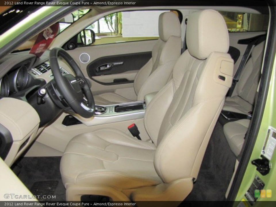 Almond/Espresso Interior Front Seat for the 2012 Land Rover Range Rover Evoque Coupe Pure #75533679