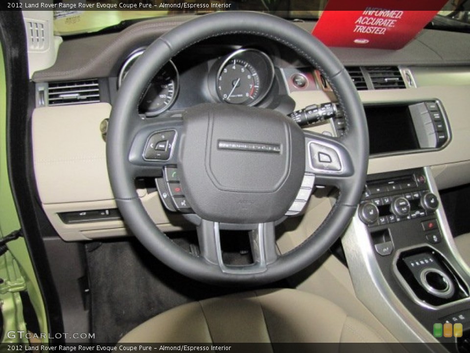 Almond/Espresso Interior Steering Wheel for the 2012 Land Rover Range Rover Evoque Coupe Pure #75533697